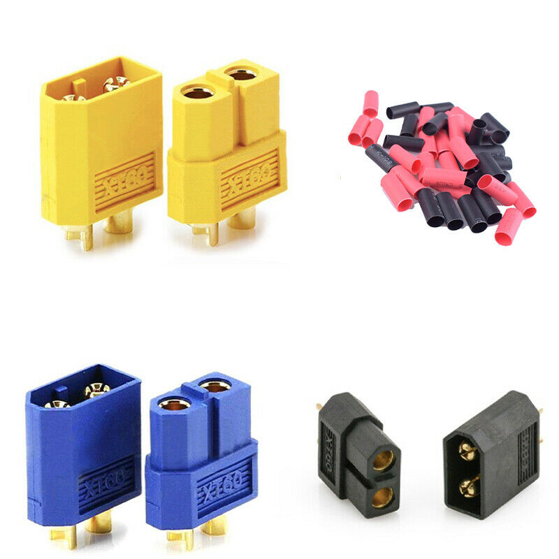 XT60 Connectors (1 Pair) - Male & Female for RC LiPo Batteries