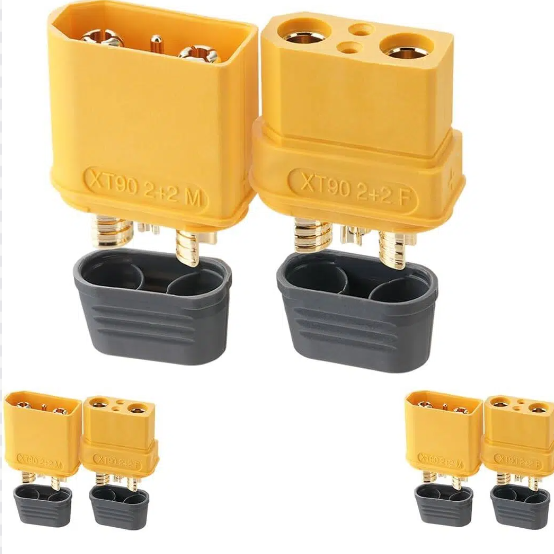 XT90H(2+2) Male & Female Connectors, Gold Plated for RC Battery Planes Cars 